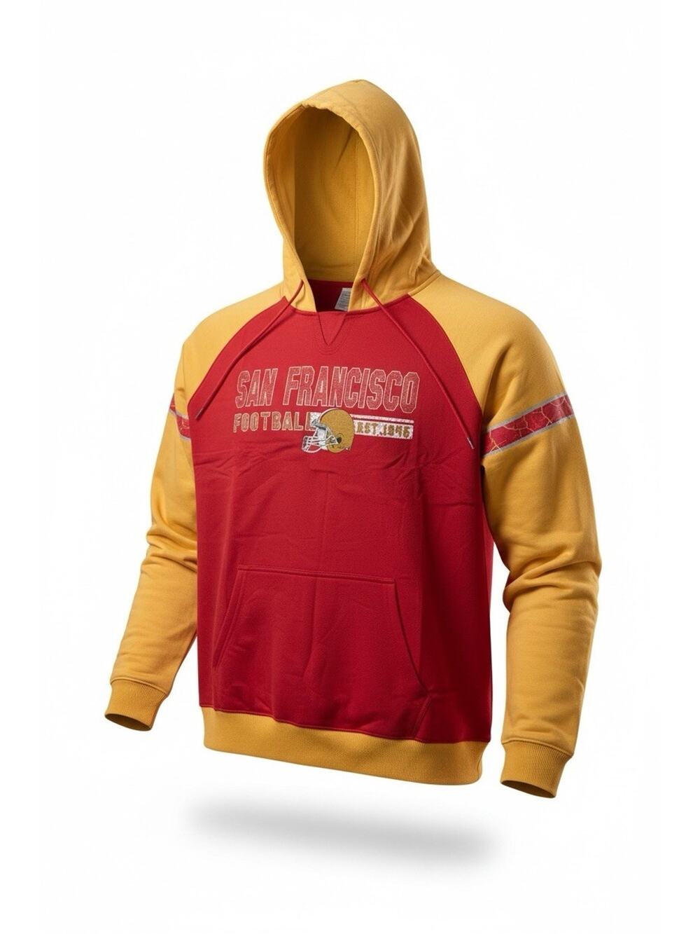 Women's Hoodie Sweatshirt XL San Francisco 49ers NFL V Neck Raglan NWT